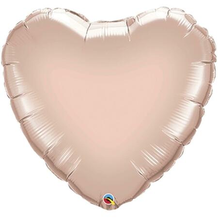 LOFTUS INTERNATIONAL 18 in. Rose Gold Heart Balloon -, 15PK Q5-7045